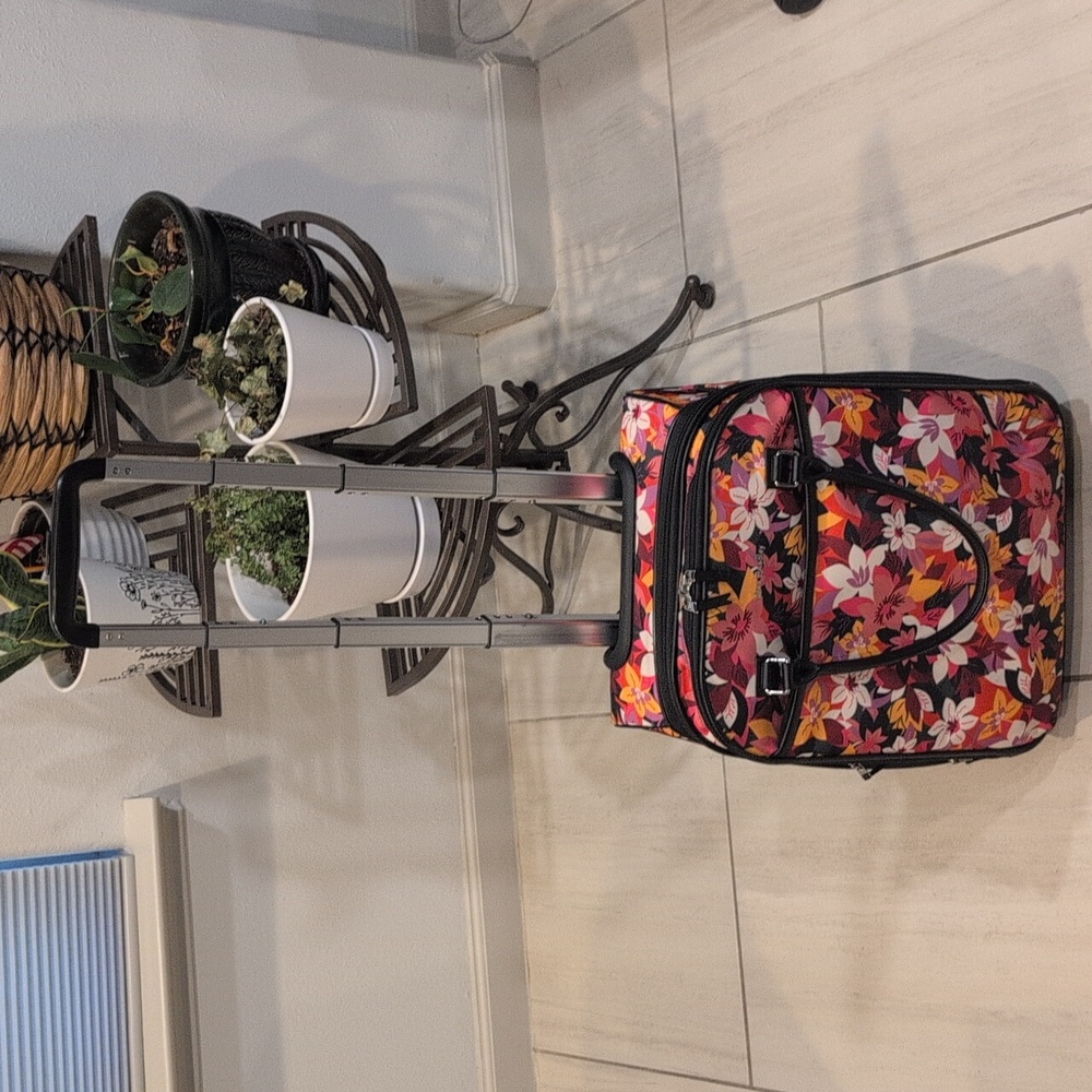 Vera Bradley Rolling Work Bag Rosa Floral - Picture 11 of 17